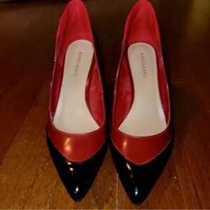 Andiamo Elegant Red and Black Heels